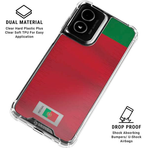 Portugal Soccer Flag Moto G Power 5G (2024) Clear Case